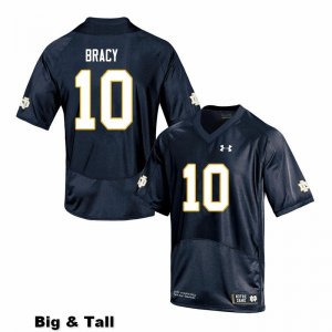 Notre Dame Fighting Irish Men's TaRiq Bracy #10 Navy Under Armour Authentic Stitched Big & Tall College NCAA Football Jersey COI6899TU